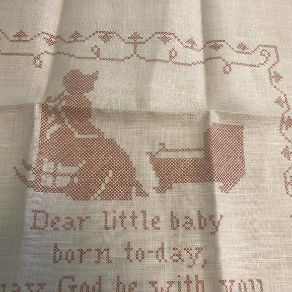 Vintage Embroidery Kit Dear Little Baby New Mother Prayer Jane Snead Samplers - Picture 3 of 9